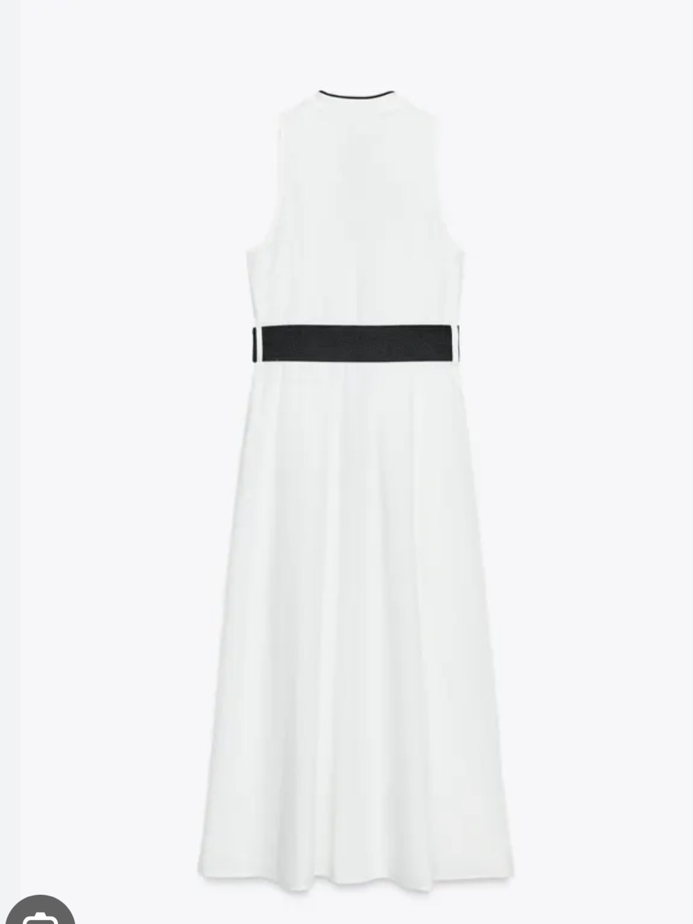 Zara NWT white sleeveless belted midi dress 0387/081 - Picture 3 of 6